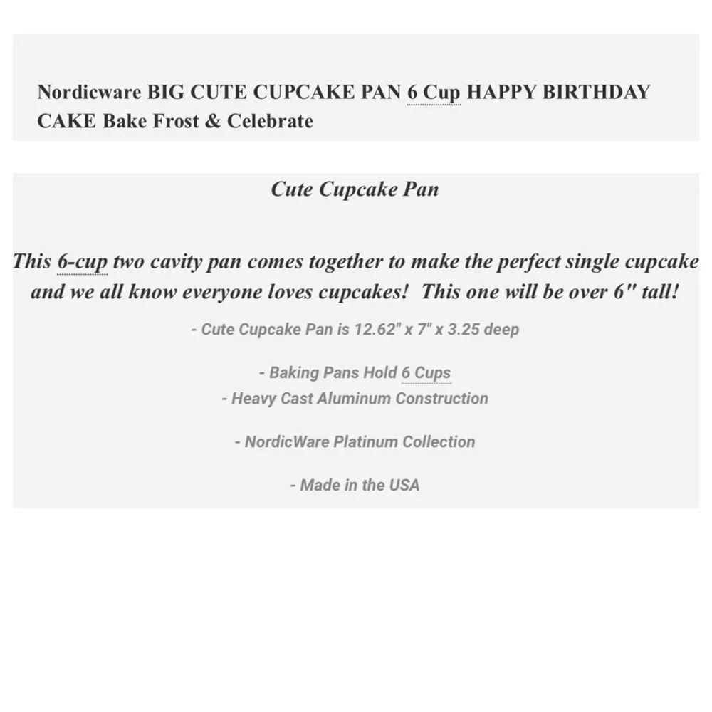 Nordic Ware Cute Cupcake Pan